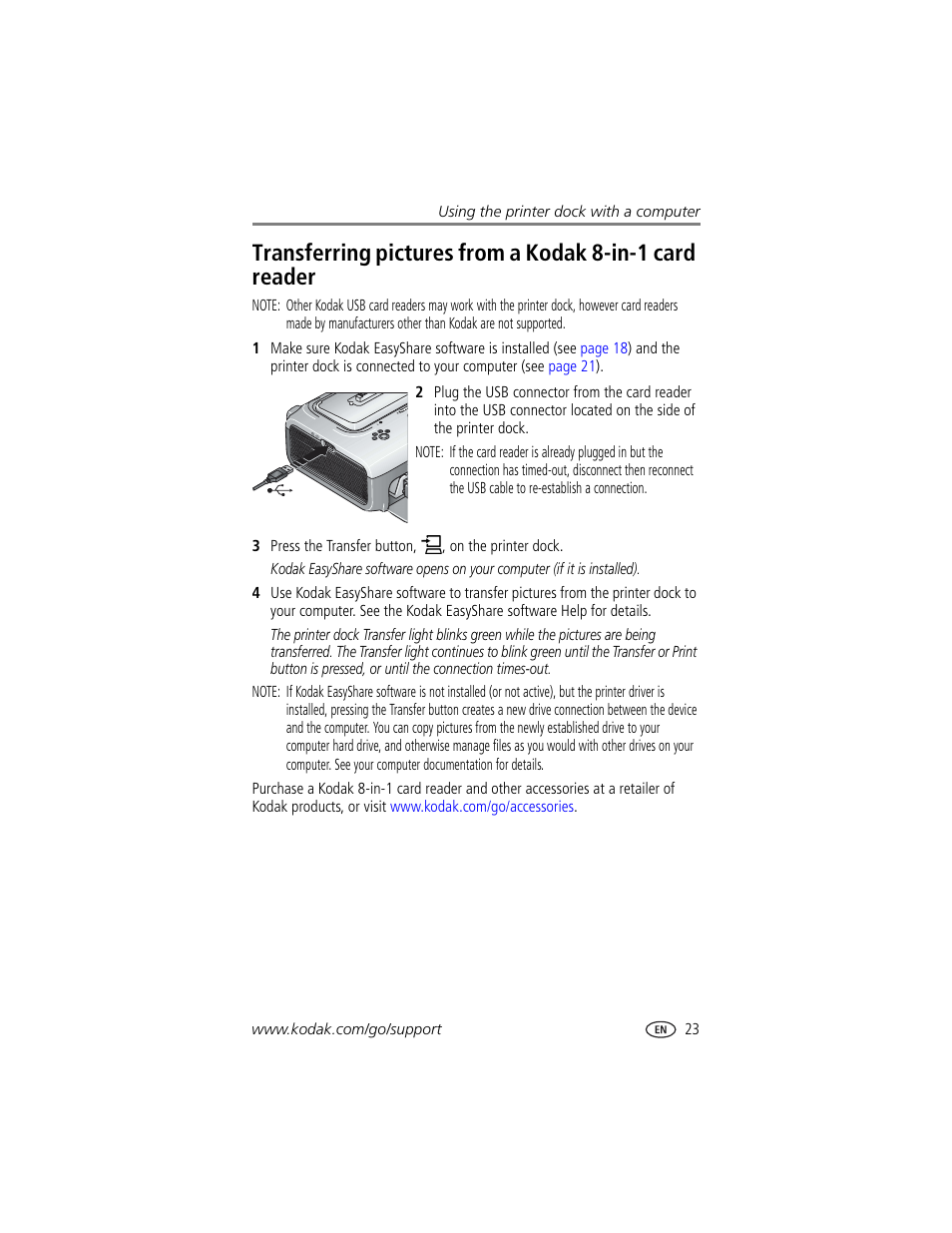 Kodak EasyShare printer dock User Manual | Page 29 / 58