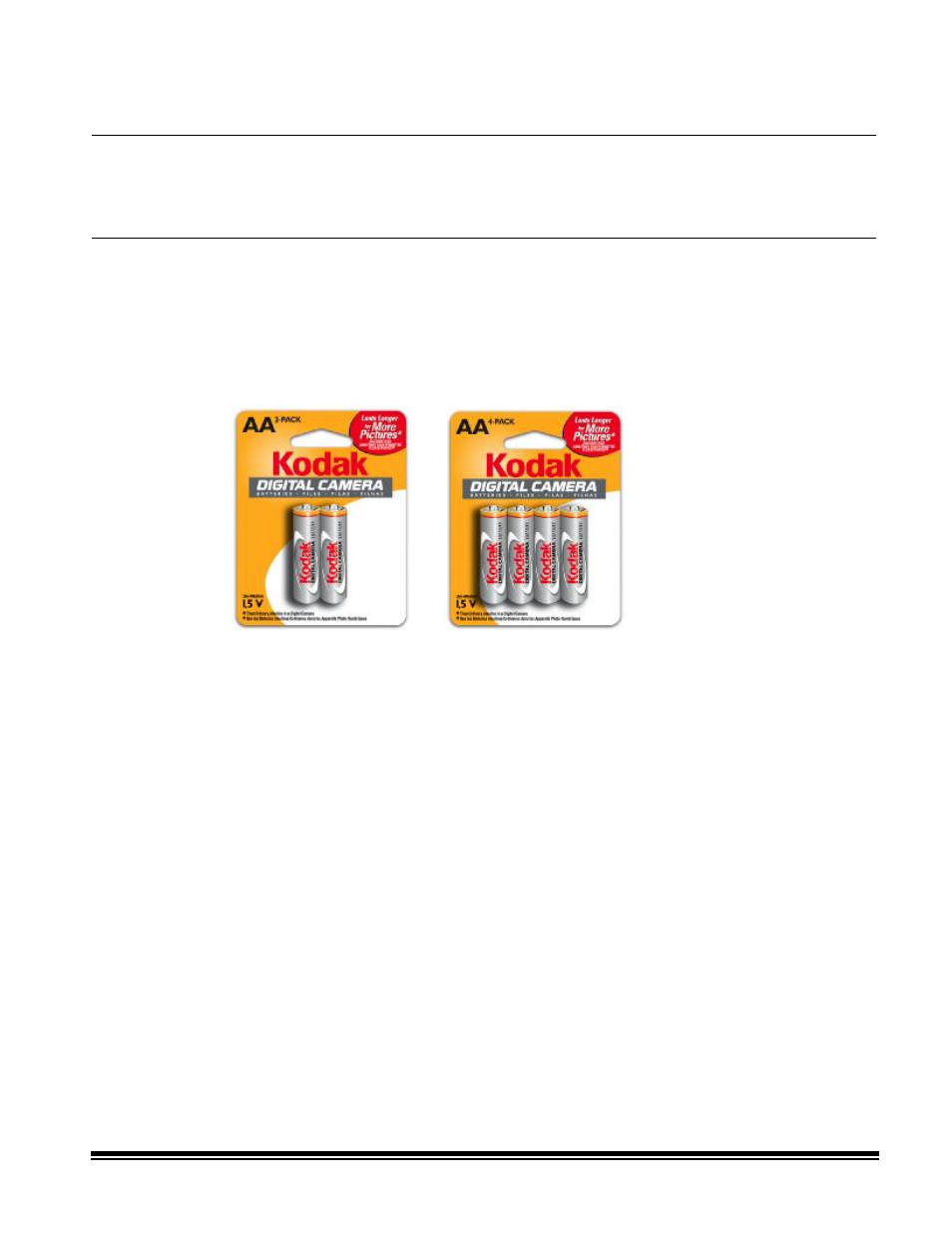 Sin 383-6 batteries, rechargeable, Kodak digital camera batteries | Kodak GS-07F-0115L User Manual | Page 7 / 13