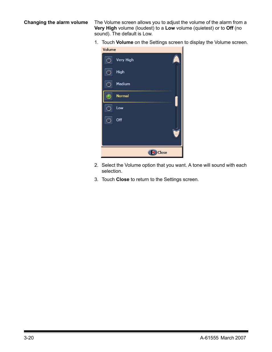 Changing the alarm volume | Kodak i1800 Series User Manual | Page 36 / 101
