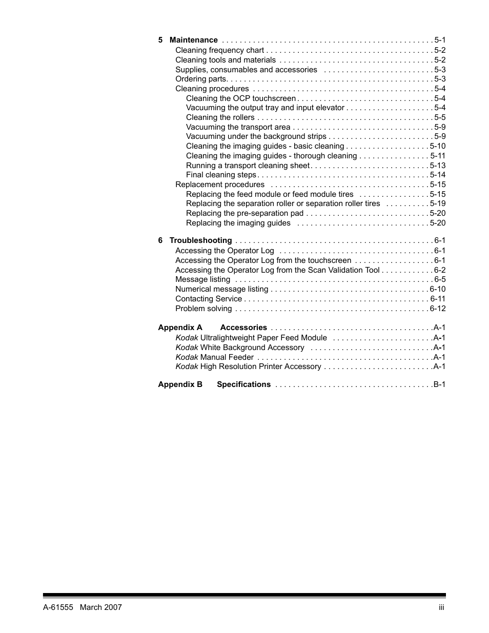 Kodak i1800 Series User Manual | Page 4 / 101