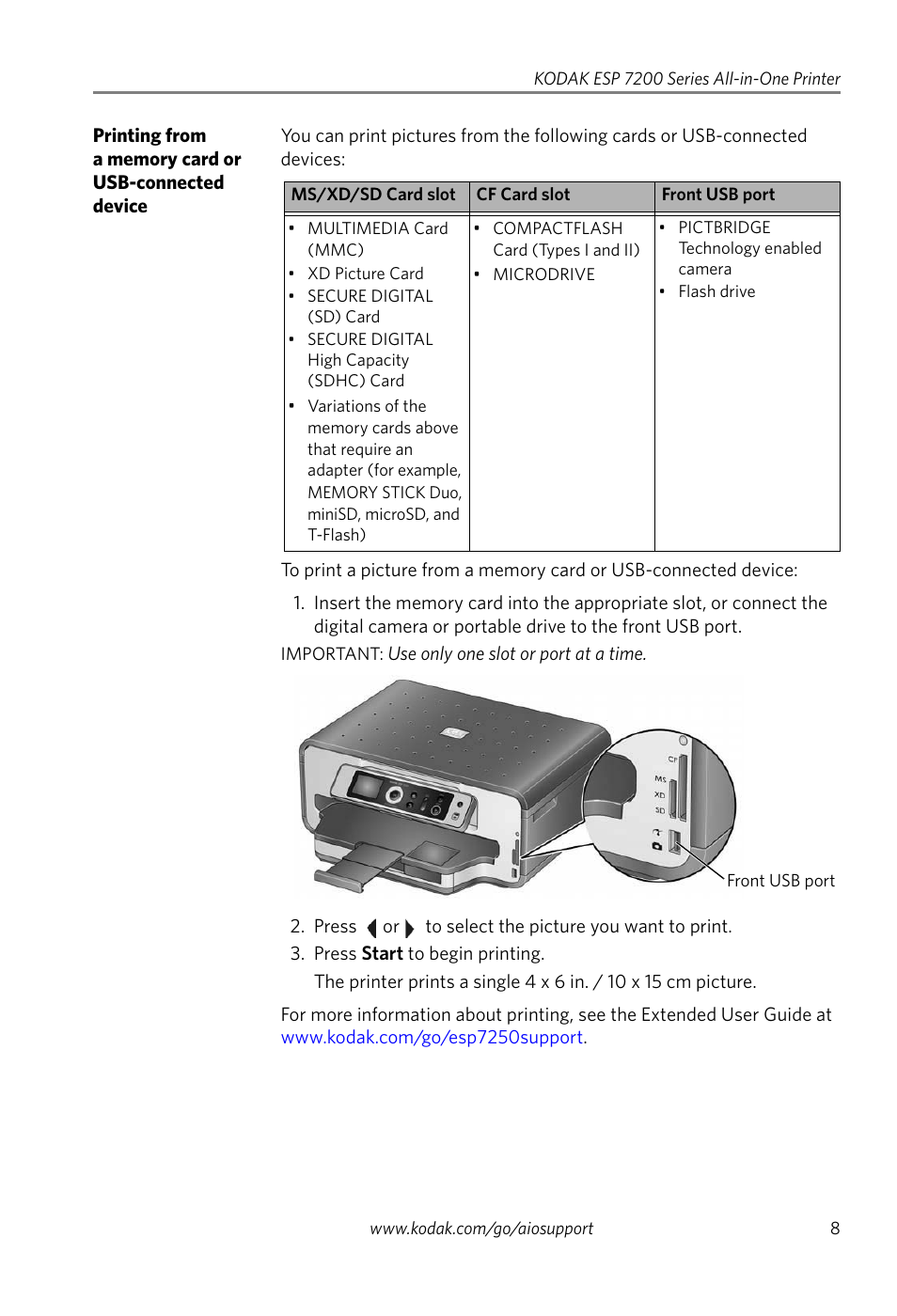 Kodak ESP 7200 Series User Manual | Page 11 / 19