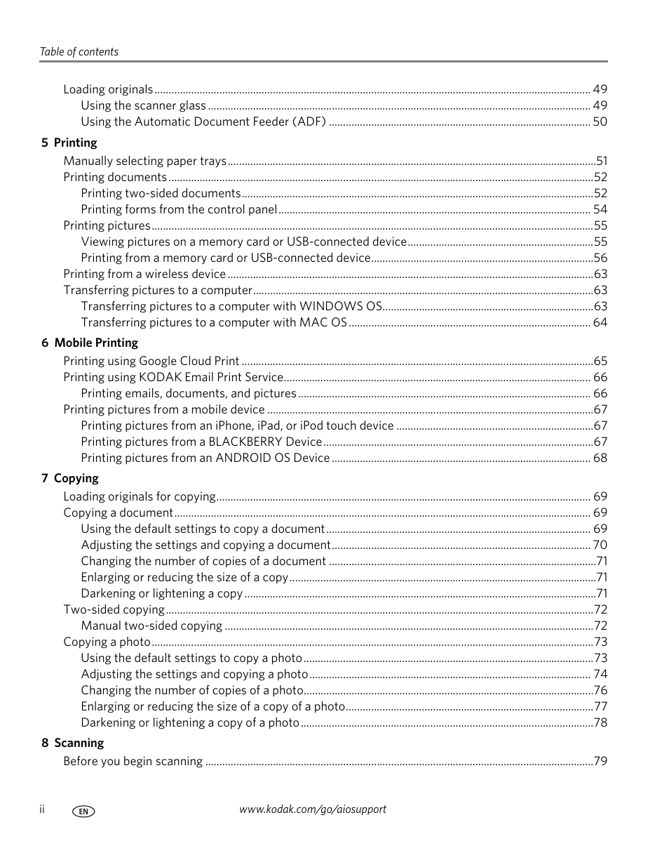 Kodak 9.1 User Manual | Page 4 / 145
