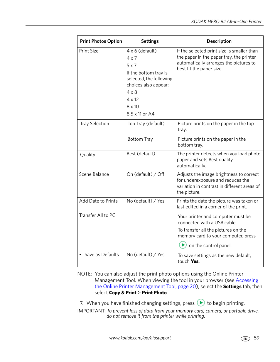 Kodak 9.1 User Manual | Page 65 / 145