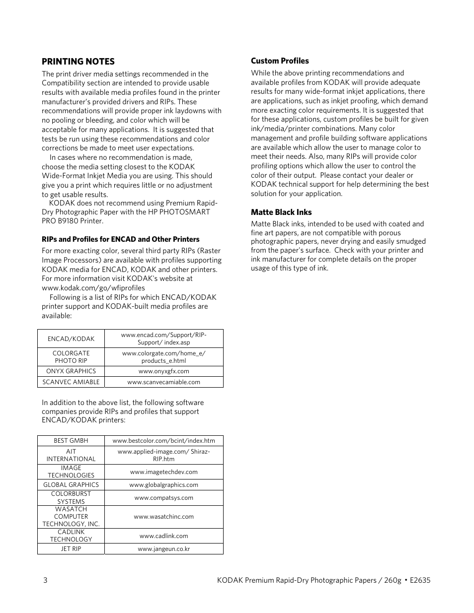 Kodak E2635 User Manual | Page 3 / 9