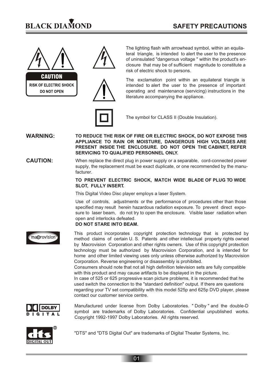Safety precautions | Kodak MP6000 User Manual | Page 3 / 24