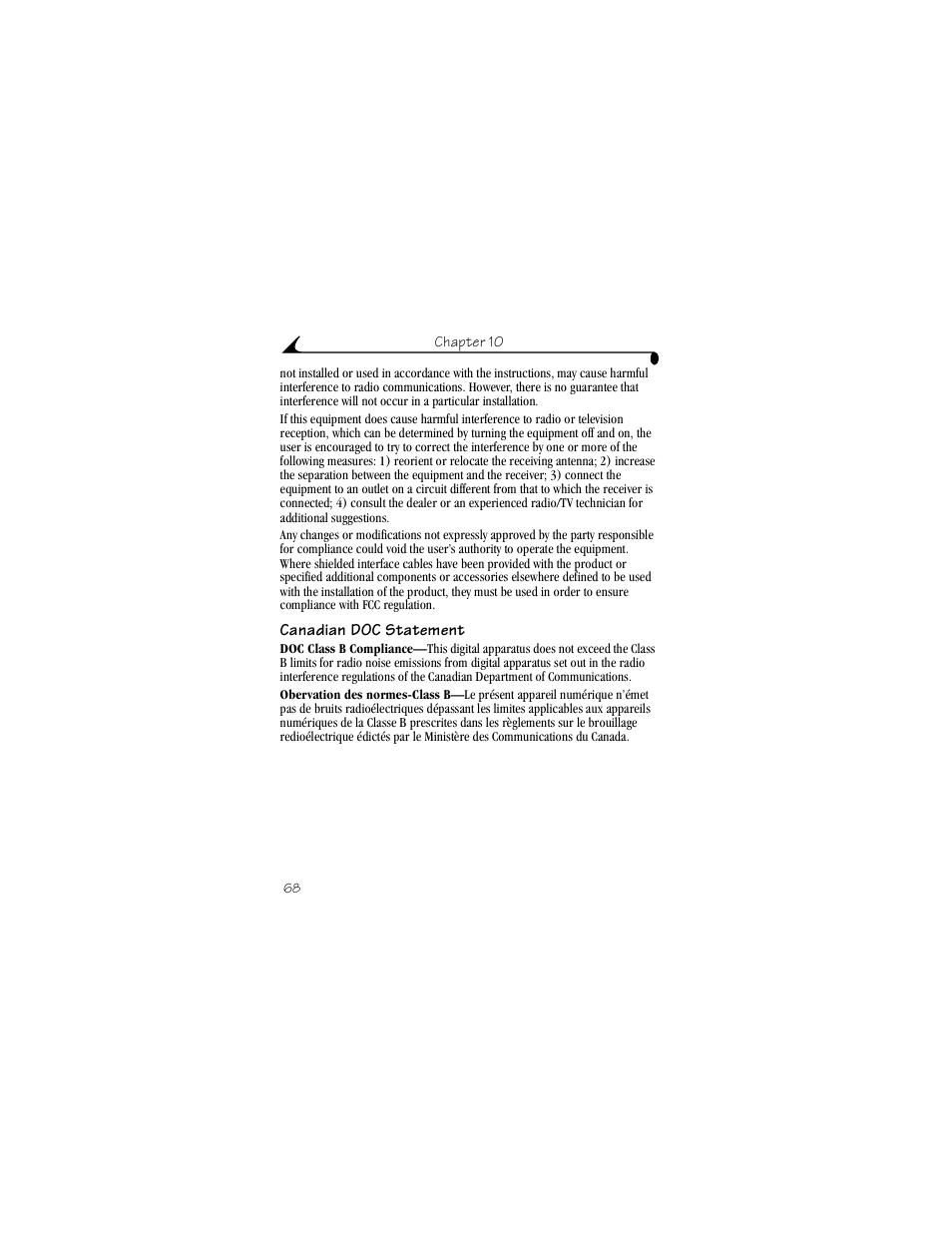 Canadian doc statement | Kodak DX3700 User Manual | Page 78 / 86