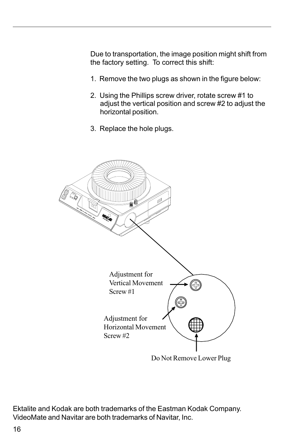Appendix | Kodak VIDEOMATE 2030P User Manual | Page 16 / 18