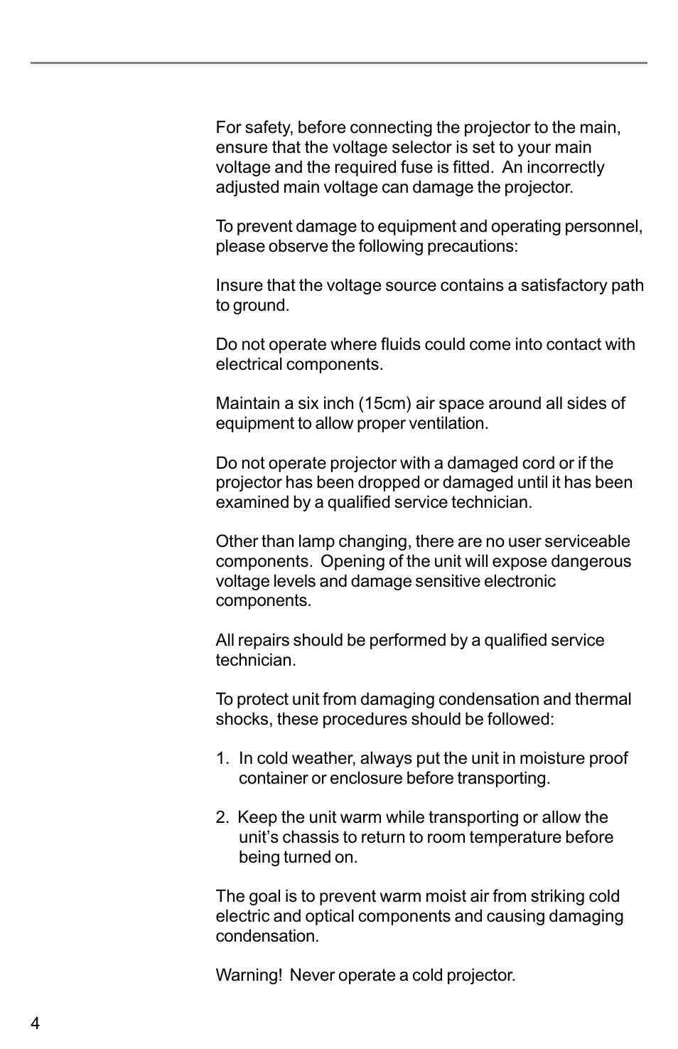 Safety precautions | Kodak VIDEOMATE 2030P User Manual | Page 4 / 18