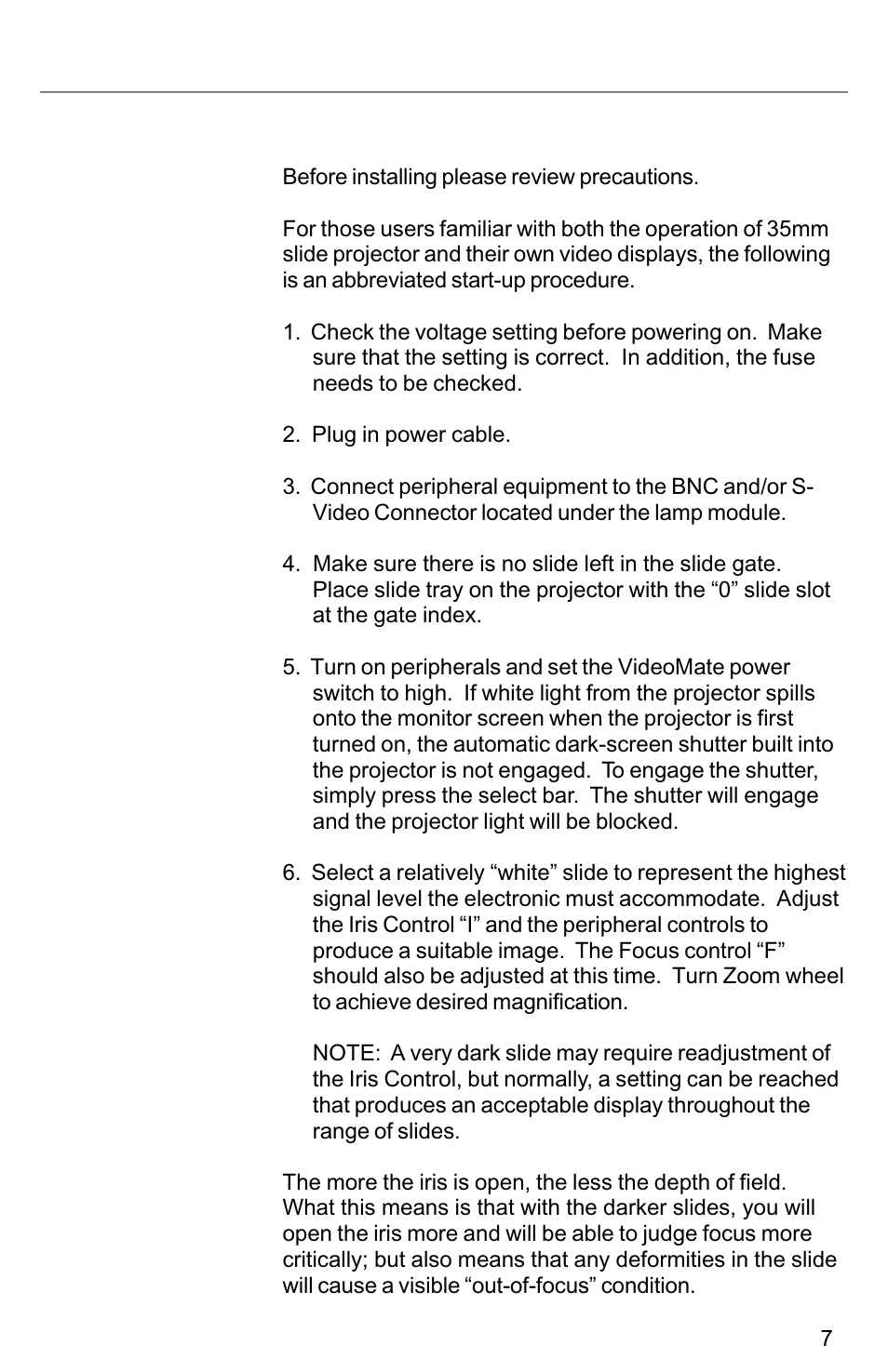 Installation | Kodak VIDEOMATE 2030P User Manual | Page 7 / 18