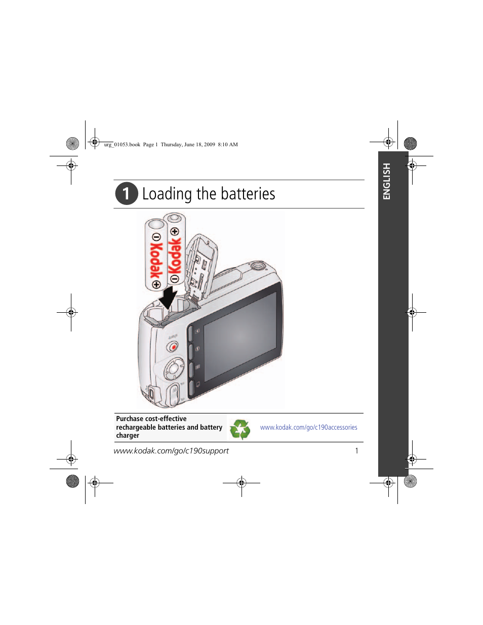 Kodak EASYSHARE C190 User Manual | 18 pages