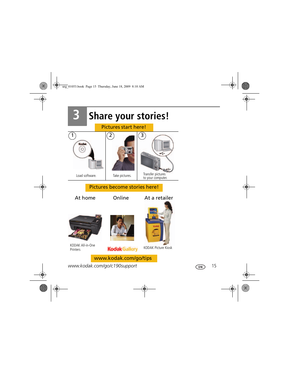 Share your stories | Kodak EASYSHARE C190 User Manual | Page 15 / 18