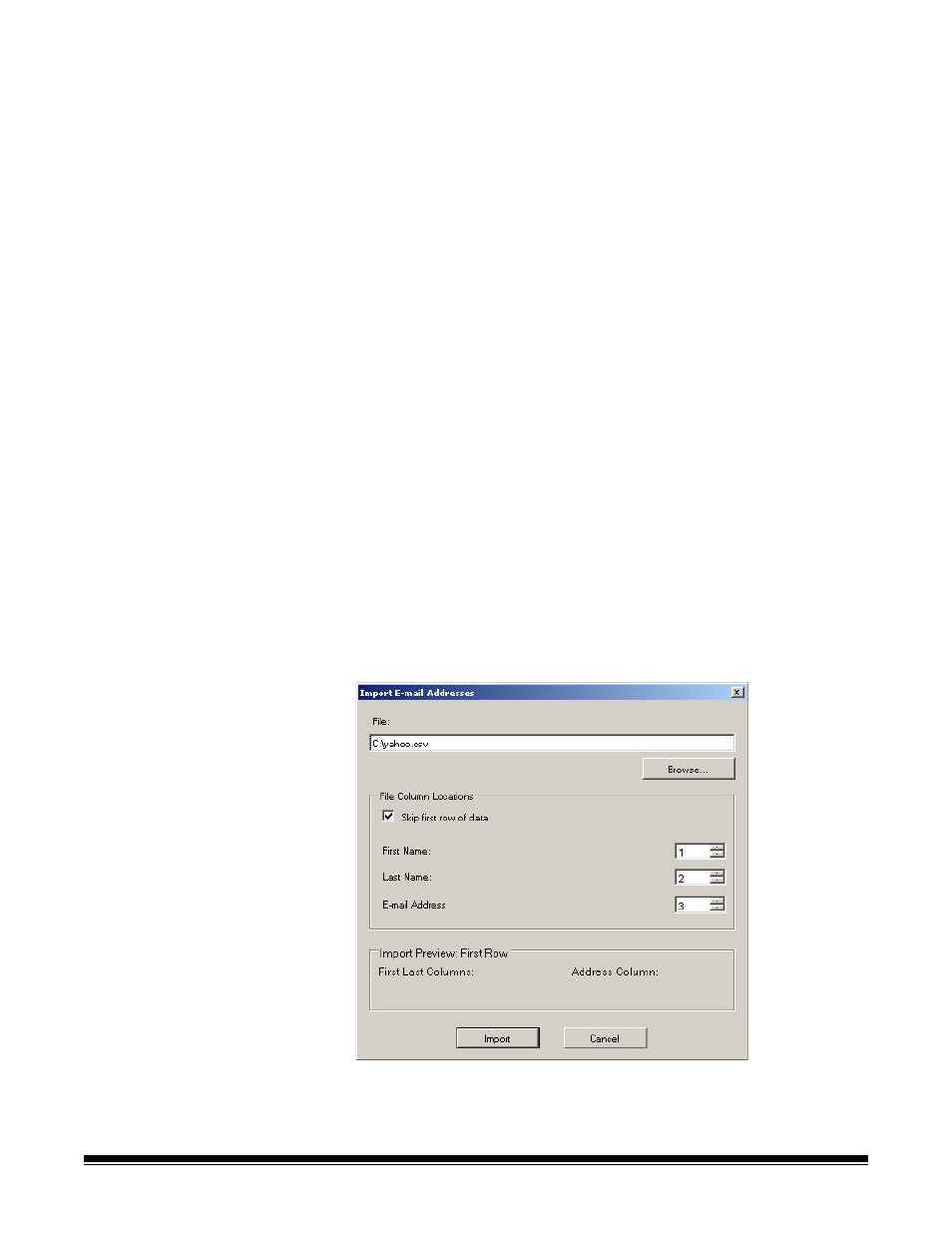 Importing an email address book | Kodak 500 User Manual | Page 91 / 162