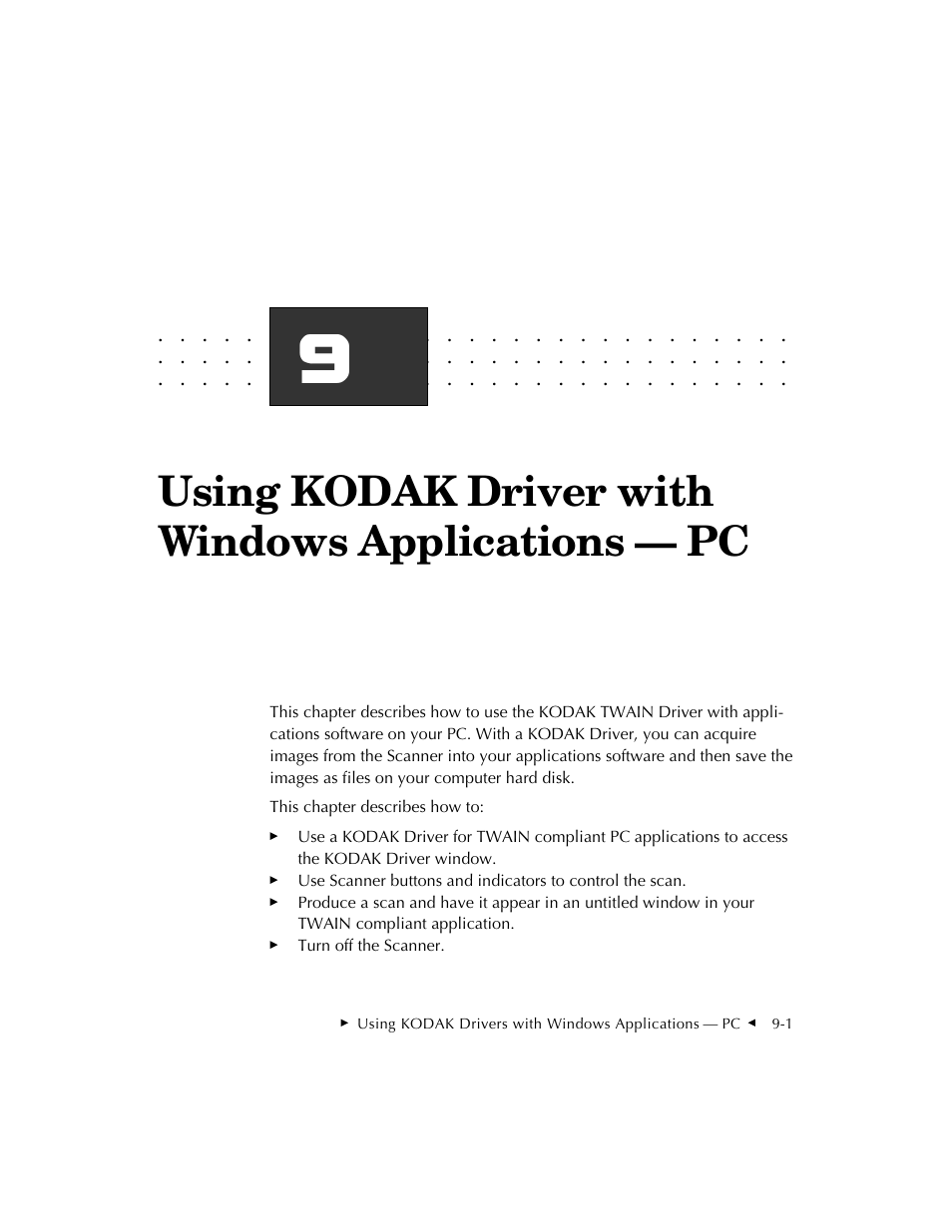 Using kodak driver with windows applications — pc | Kodak RFS 3570 User Manual | Page 127 / 220