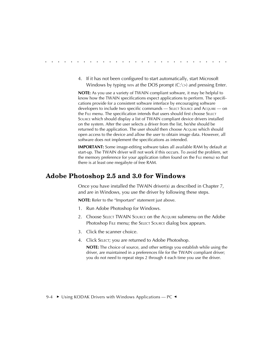 Adobe photoshop 2.5 and 3.0 for windows | Kodak RFS 3570 User Manual | Page 130 / 220