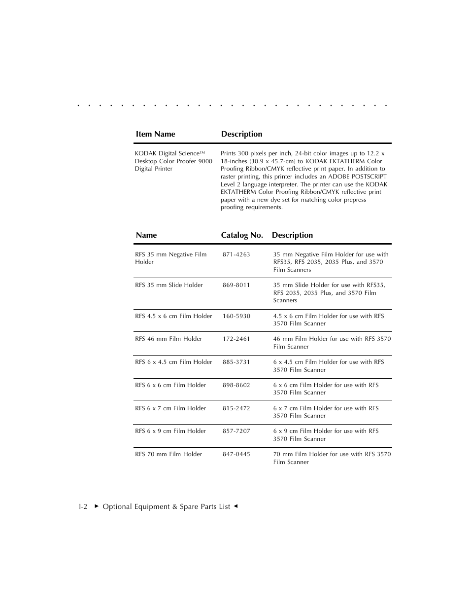 Kodak RFS 3570 User Manual | Page 202 / 220