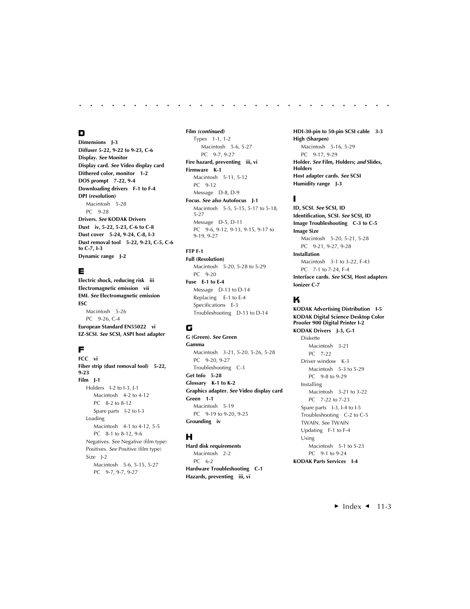 Kodak RFS 3570 User Manual | Page 215 / 220