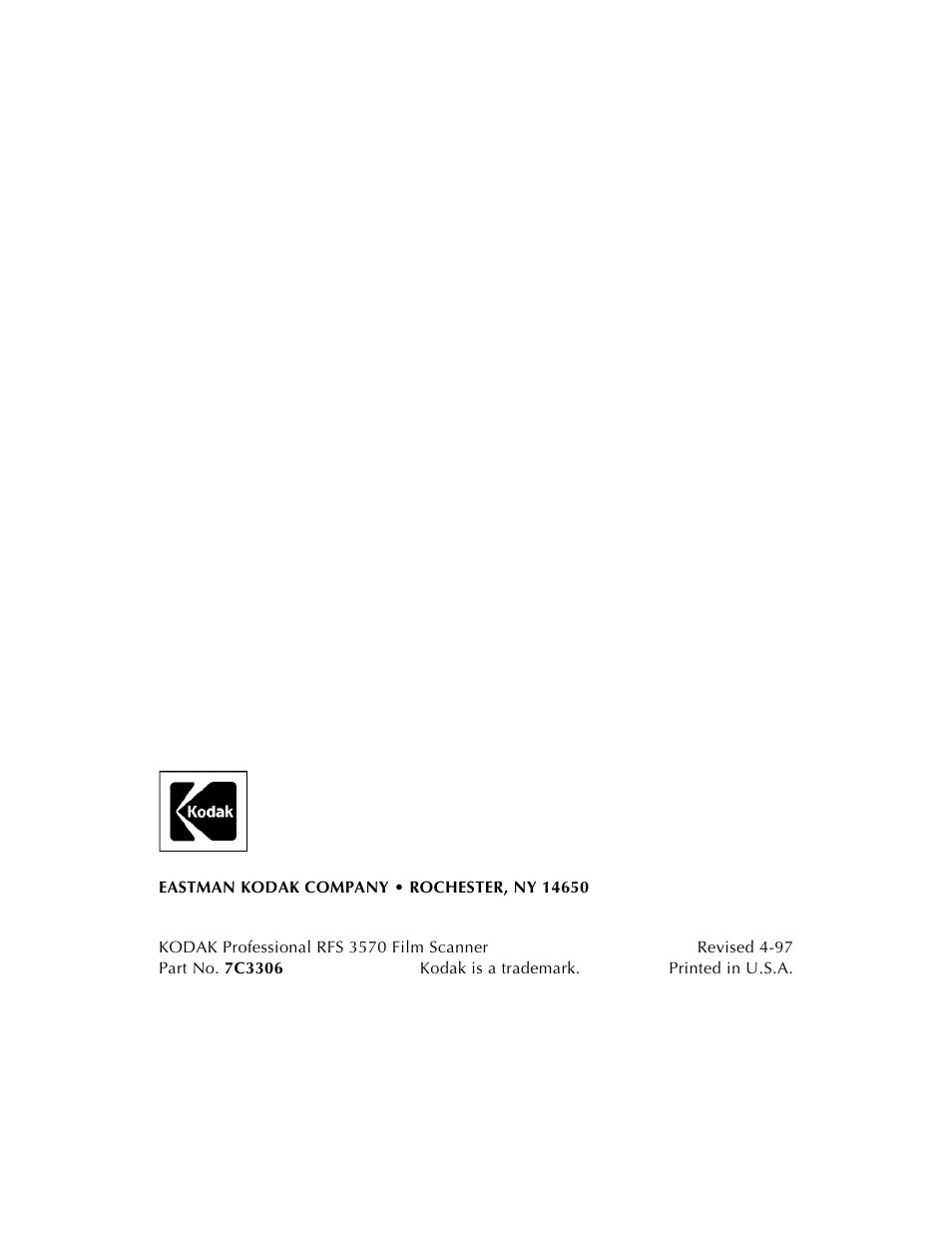 Kodak RFS 3570 User Manual | Page 220 / 220