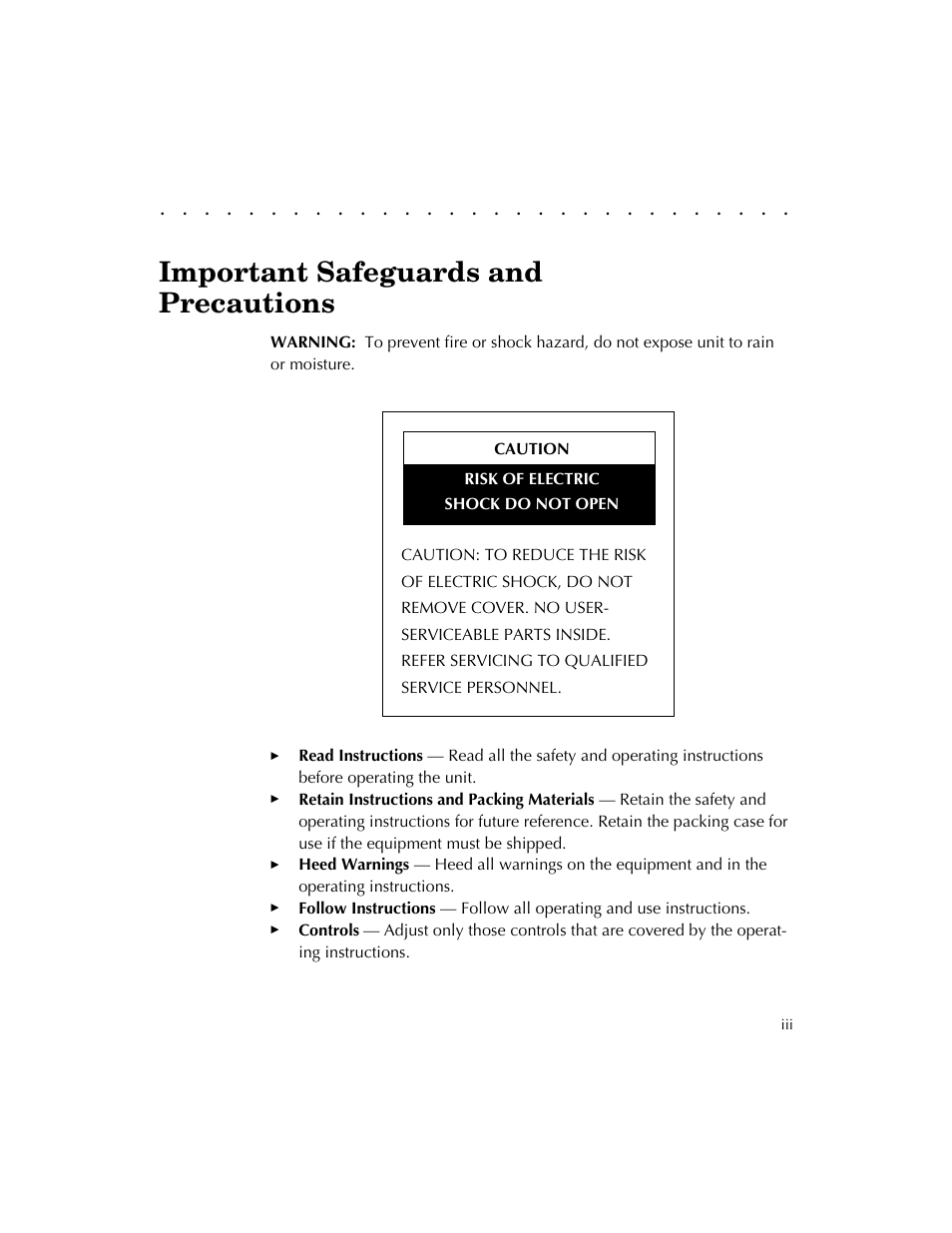 Important safeguards and precautions | Kodak RFS 3570 User Manual | Page 3 / 220