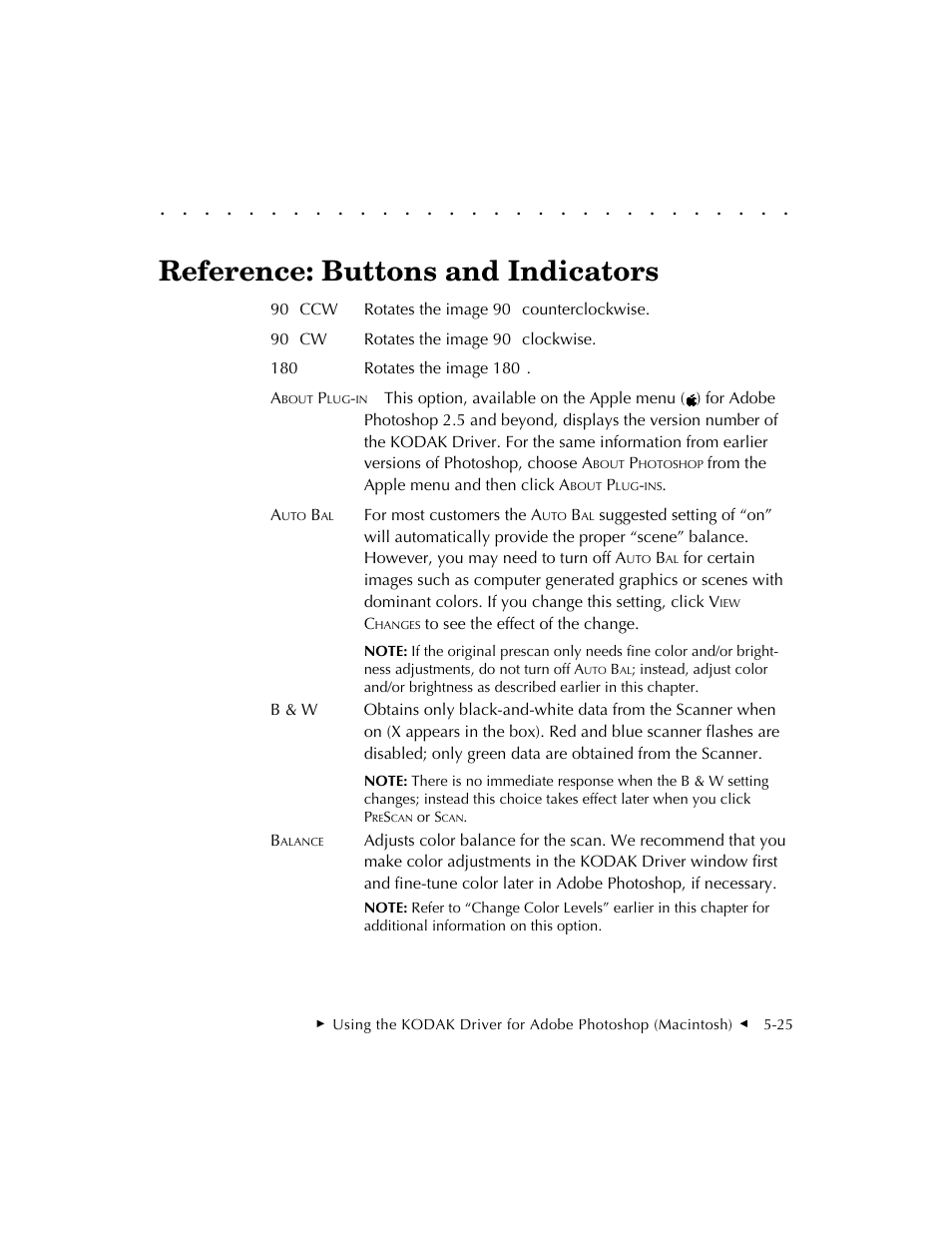 Reference: buttons and indicators | Kodak RFS 3570 User Manual | Page 81 / 220