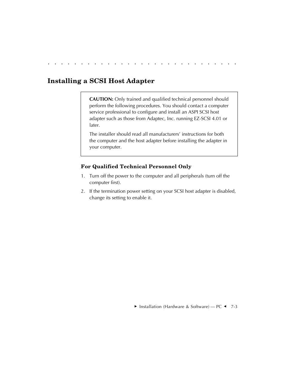 Installing a scsi host adapter | Kodak RFS 3570 User Manual | Page 93 / 220
