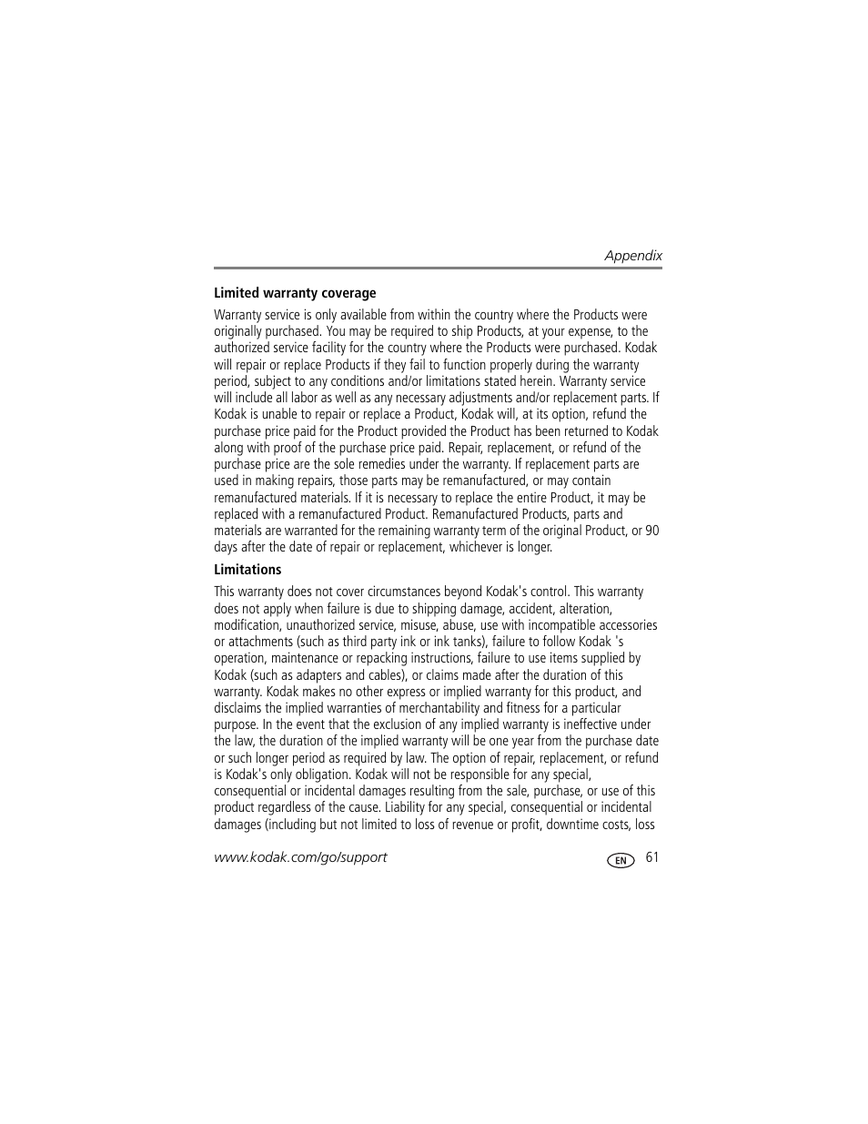 Kodak EasyShare User Manual | Page 67 / 76