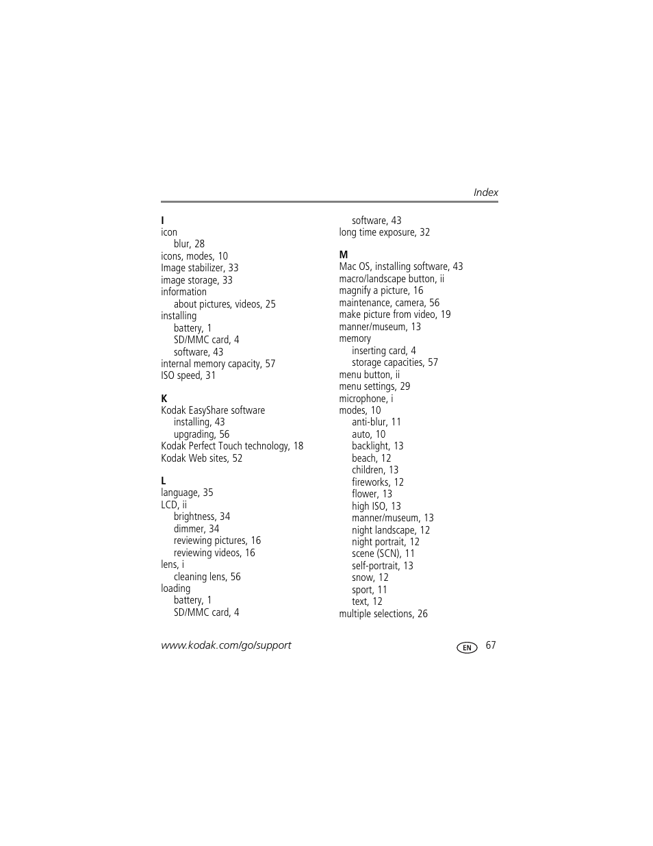 Kodak EasyShare User Manual | Page 73 / 76