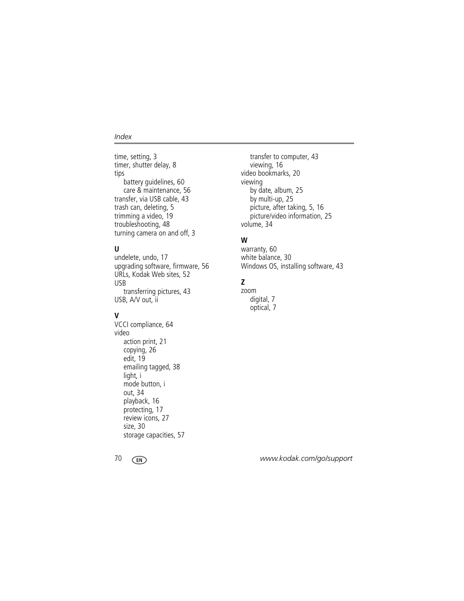 Kodak EasyShare User Manual | Page 76 / 76