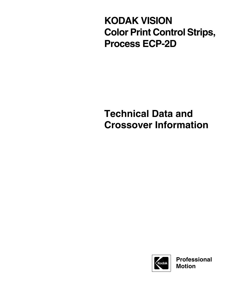 Kodak VISION ECP-2D User Manual | 20 pages