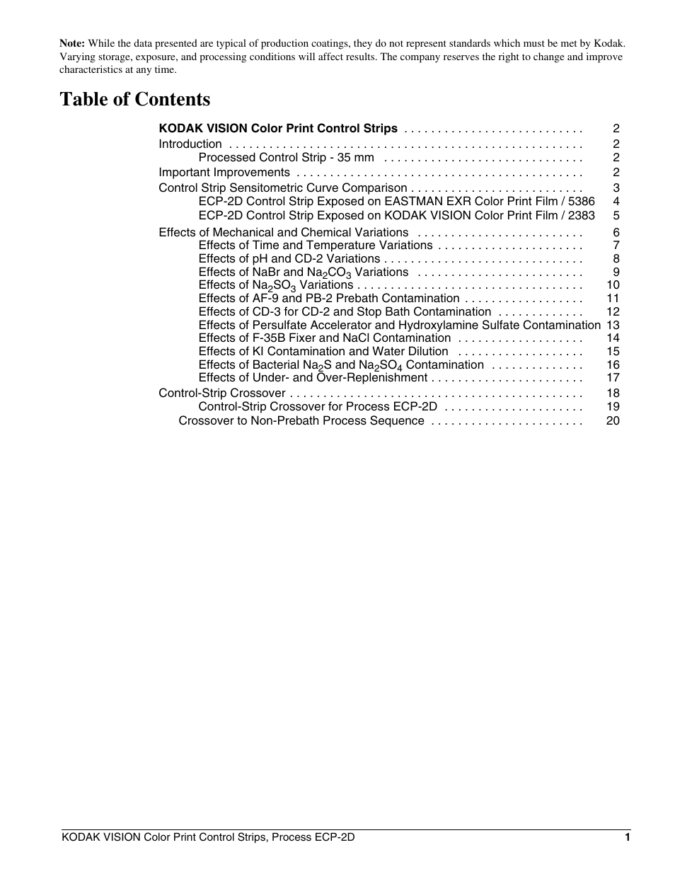 Kodak VISION ECP-2D User Manual | Page 3 / 20