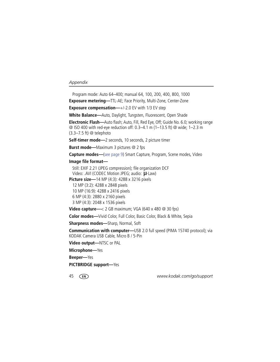 Kodak EASYSHARE CD153 User Manual | Page 52 / 65