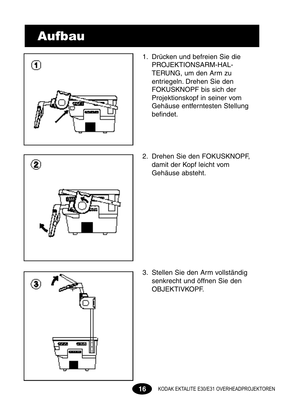 Aufbau | Kodak E30 User Manual | Page 18 / 52