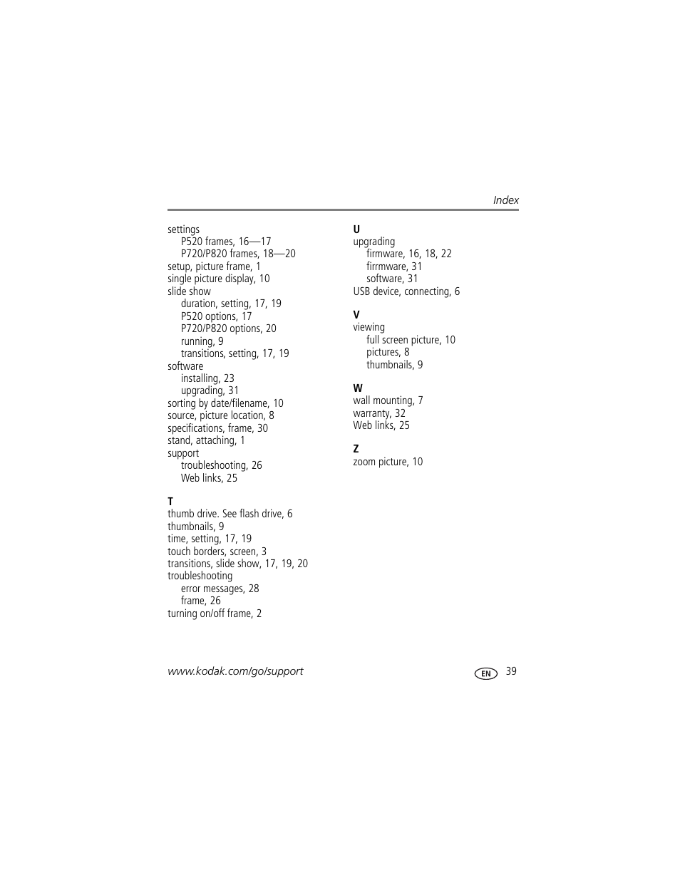 Kodak P820 User Manual | Page 45 / 45