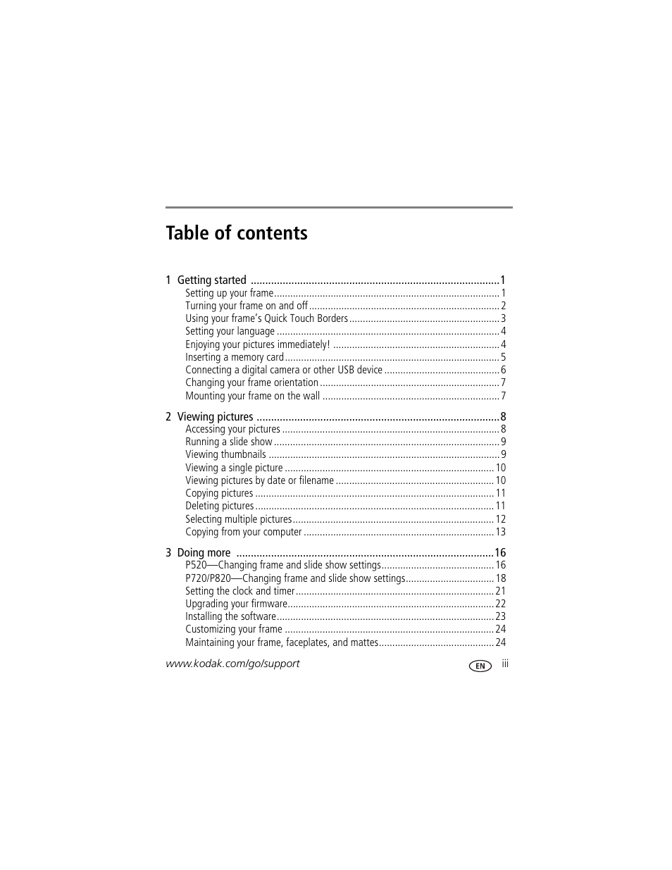 Kodak P820 User Manual | Page 5 / 45