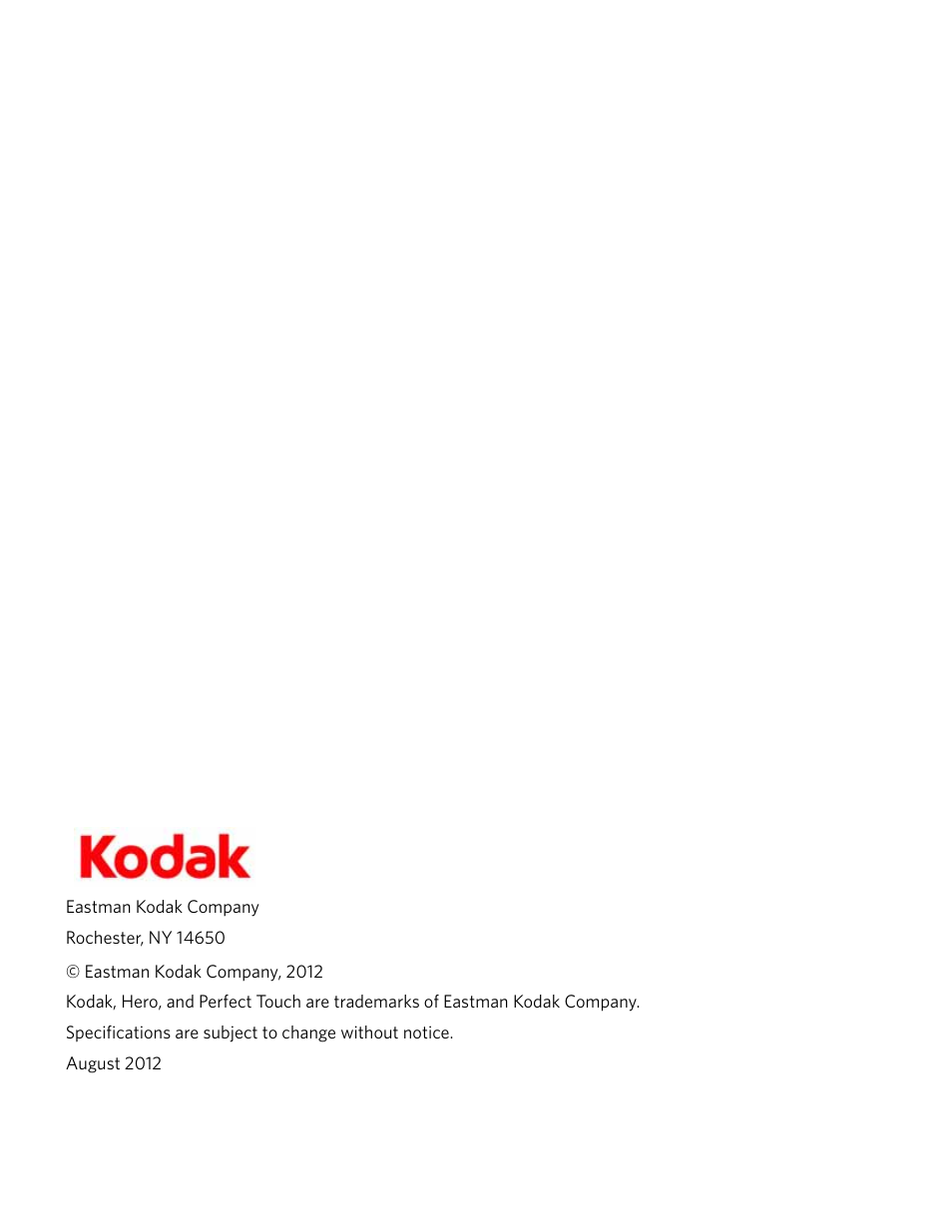 Kodak 2.2 User Manual | Page 2 / 127