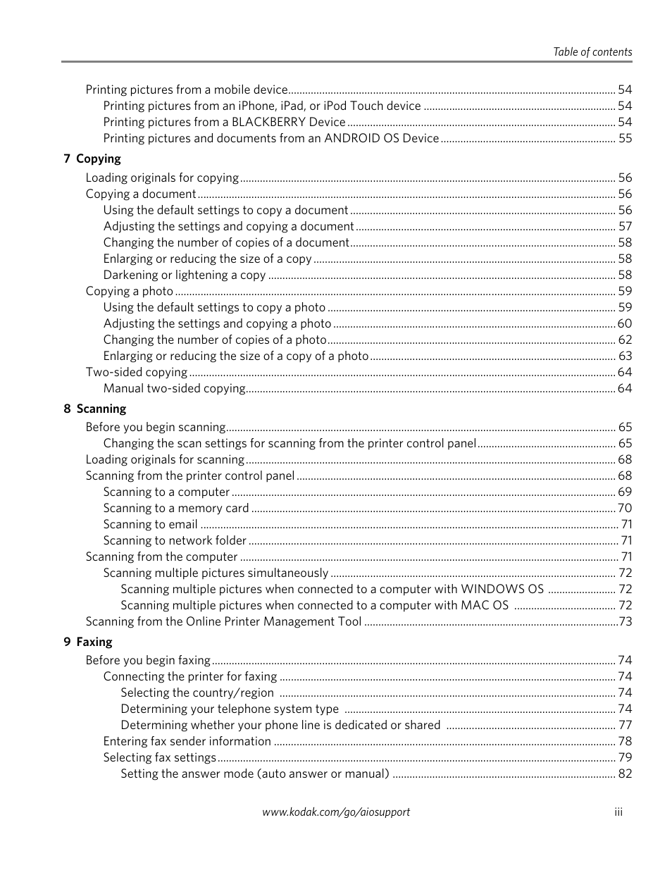 Kodak 2.2 User Manual | Page 5 / 127