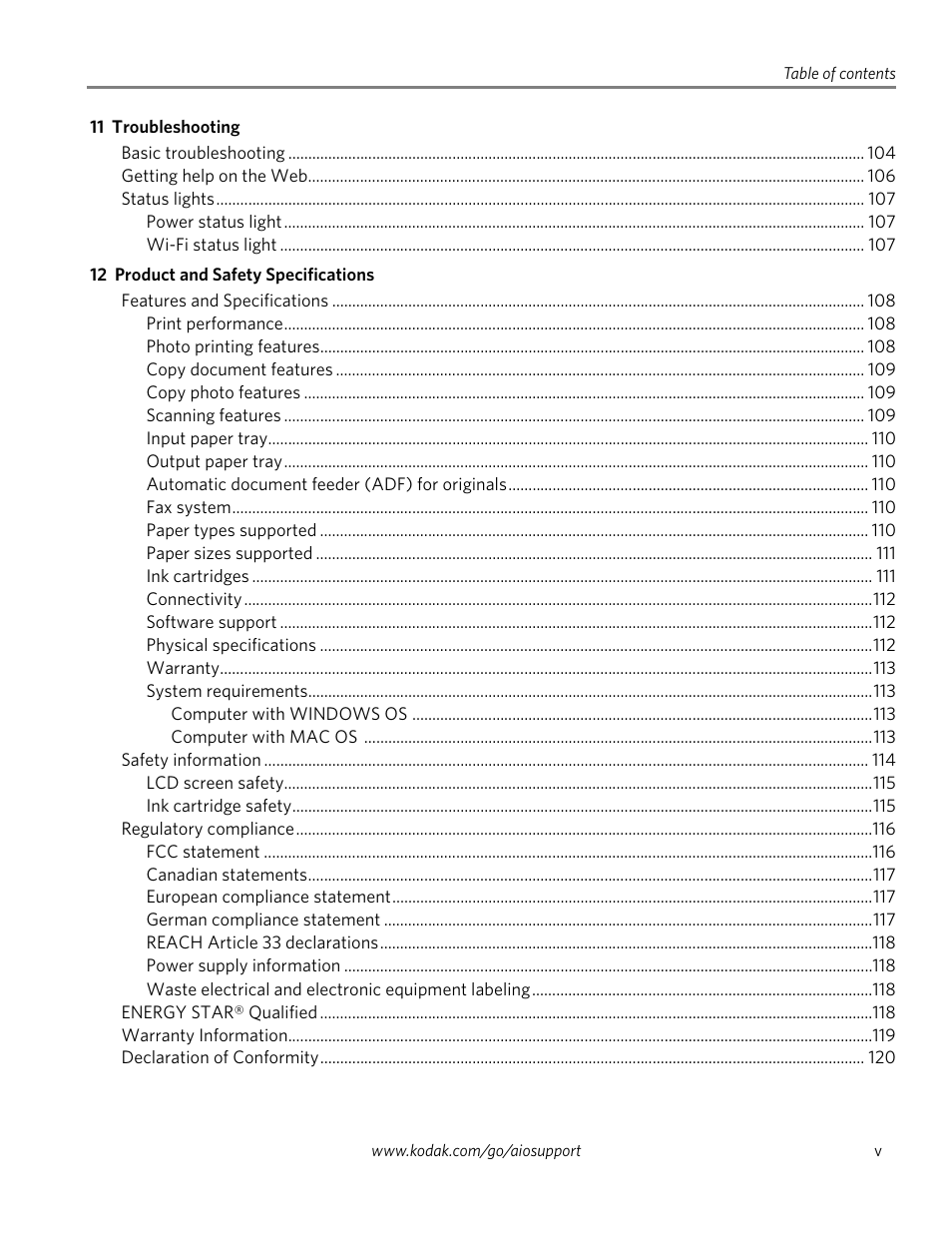 Kodak 2.2 User Manual | Page 7 / 127