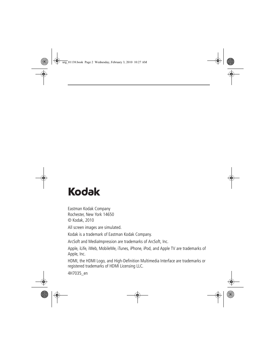 Kodak ZxD User Manual | Page 2 / 26