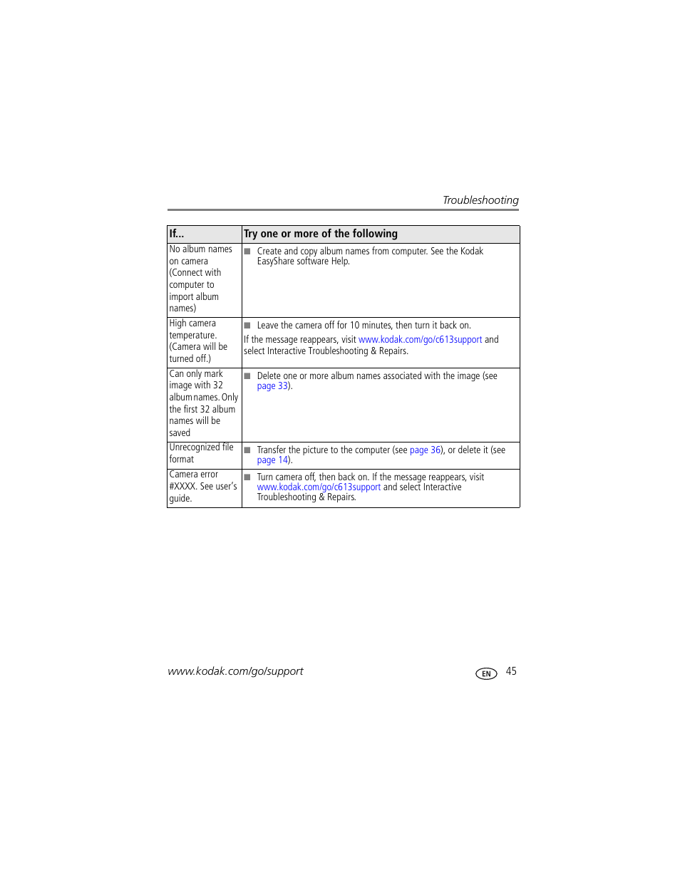 Kodak EASYSHARE C613 User Manual | Page 51 / 69