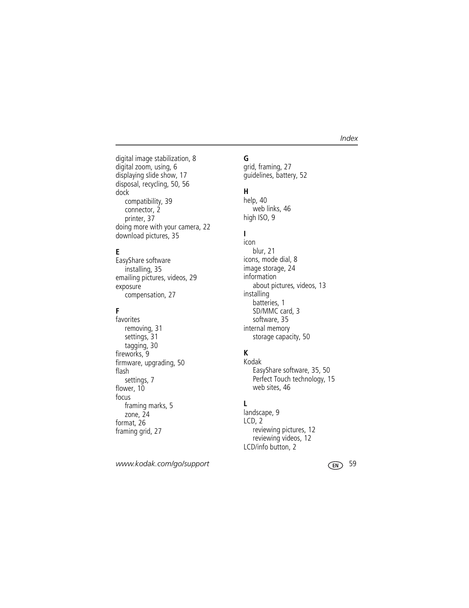 Kodak EASYSHARE C613 User Manual | Page 65 / 69