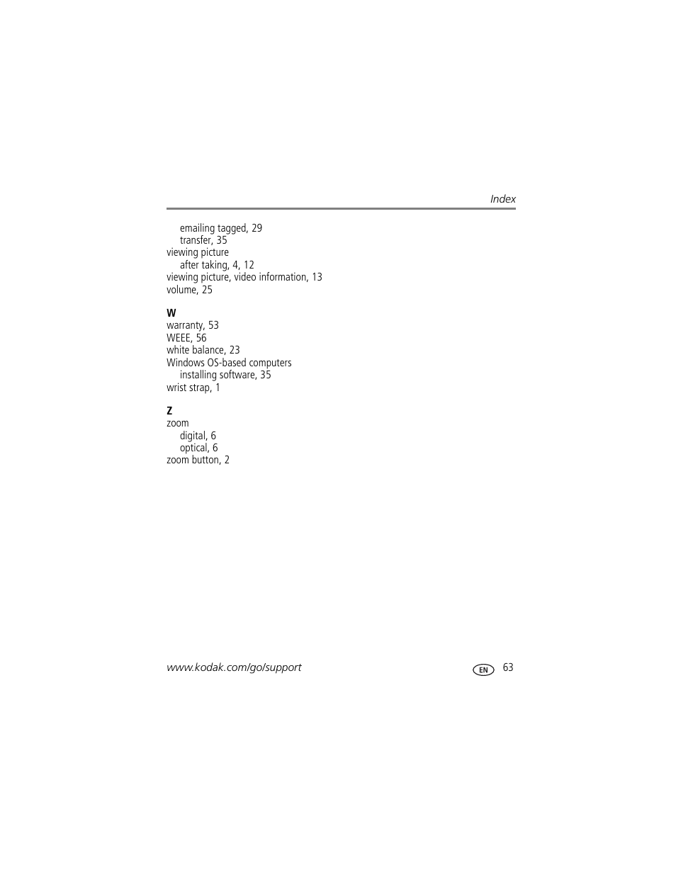 Kodak EASYSHARE C613 User Manual | Page 69 / 69