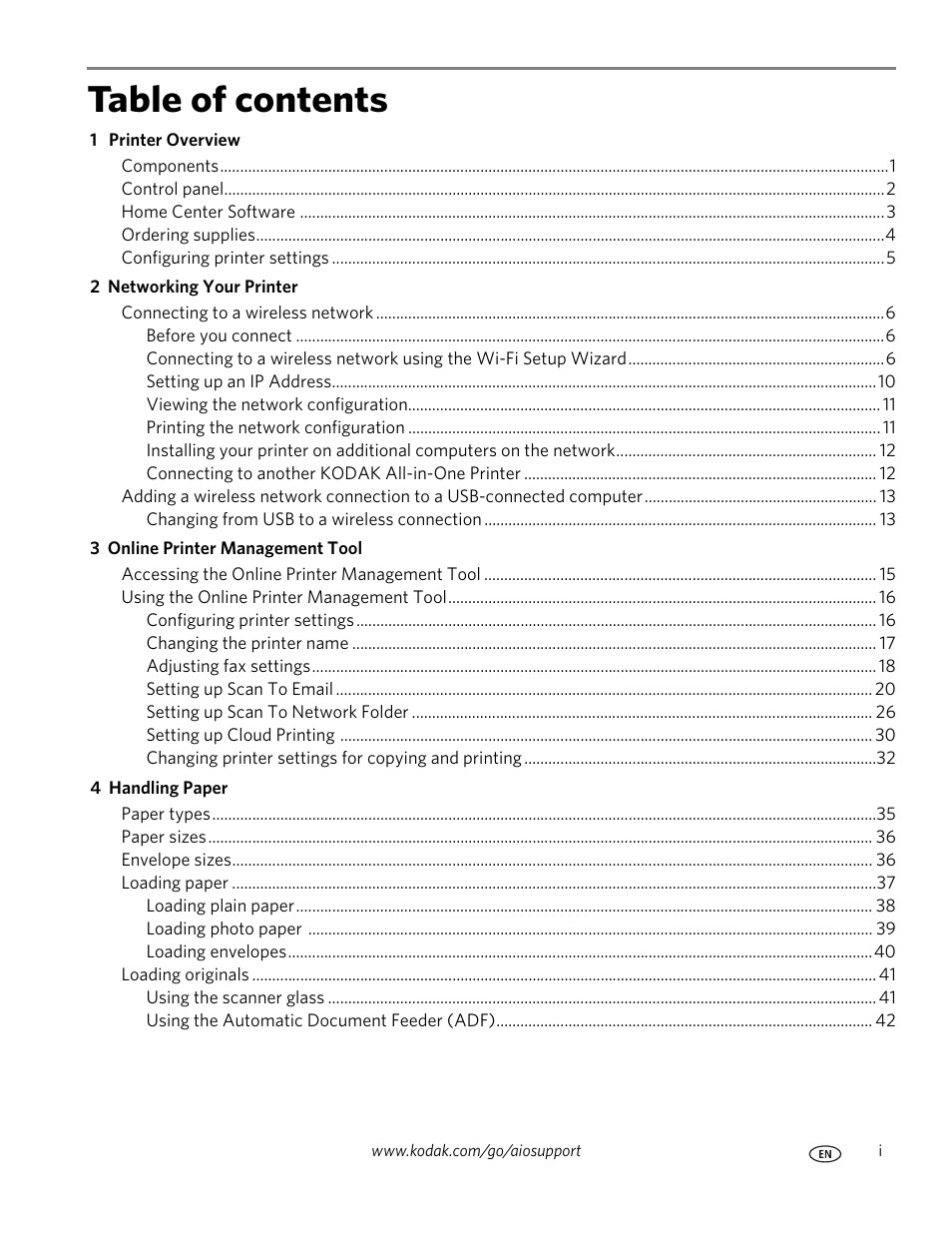 Kodak ESP OFFICE 2100 User Manual | Page 3 / 137