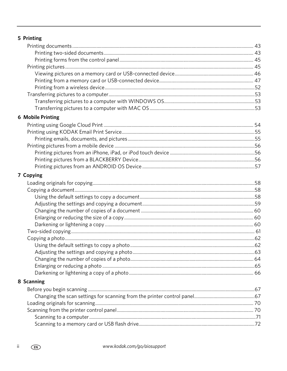 Kodak ESP OFFICE 2100 User Manual | Page 4 / 137