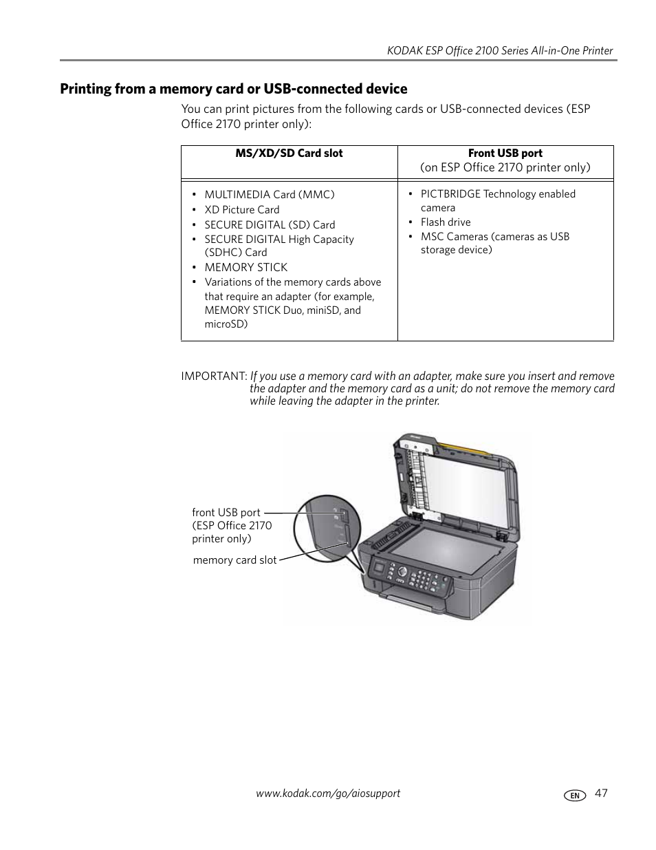 Kodak ESP OFFICE 2100 User Manual | Page 53 / 137