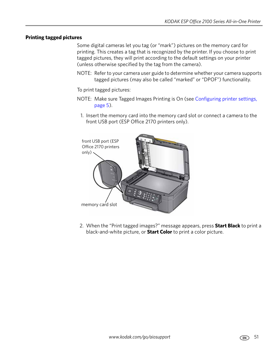 Printing tagged pictures | Kodak ESP OFFICE 2100 User Manual | Page 57 / 137