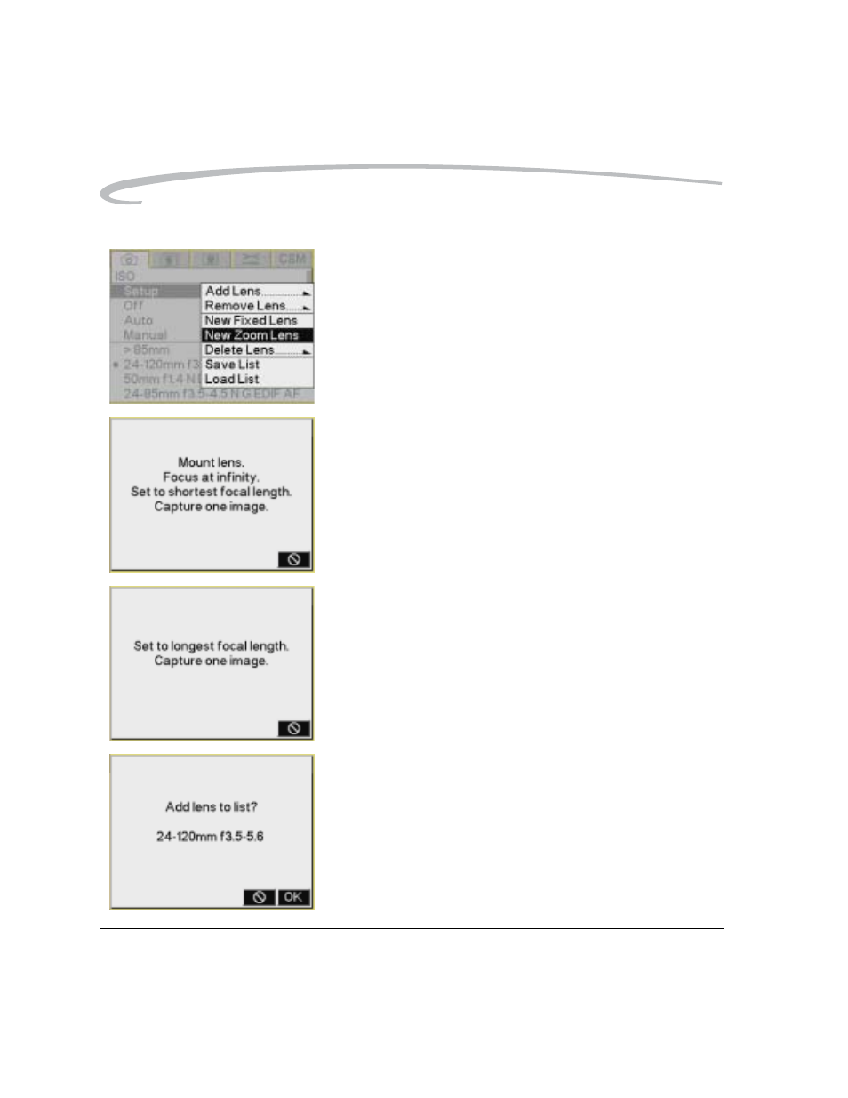 Defining new zoom lenses -36, Efine a new zoom lens (see | Kodak DCS Pro SLR/n User Manual | Page 100 / 244