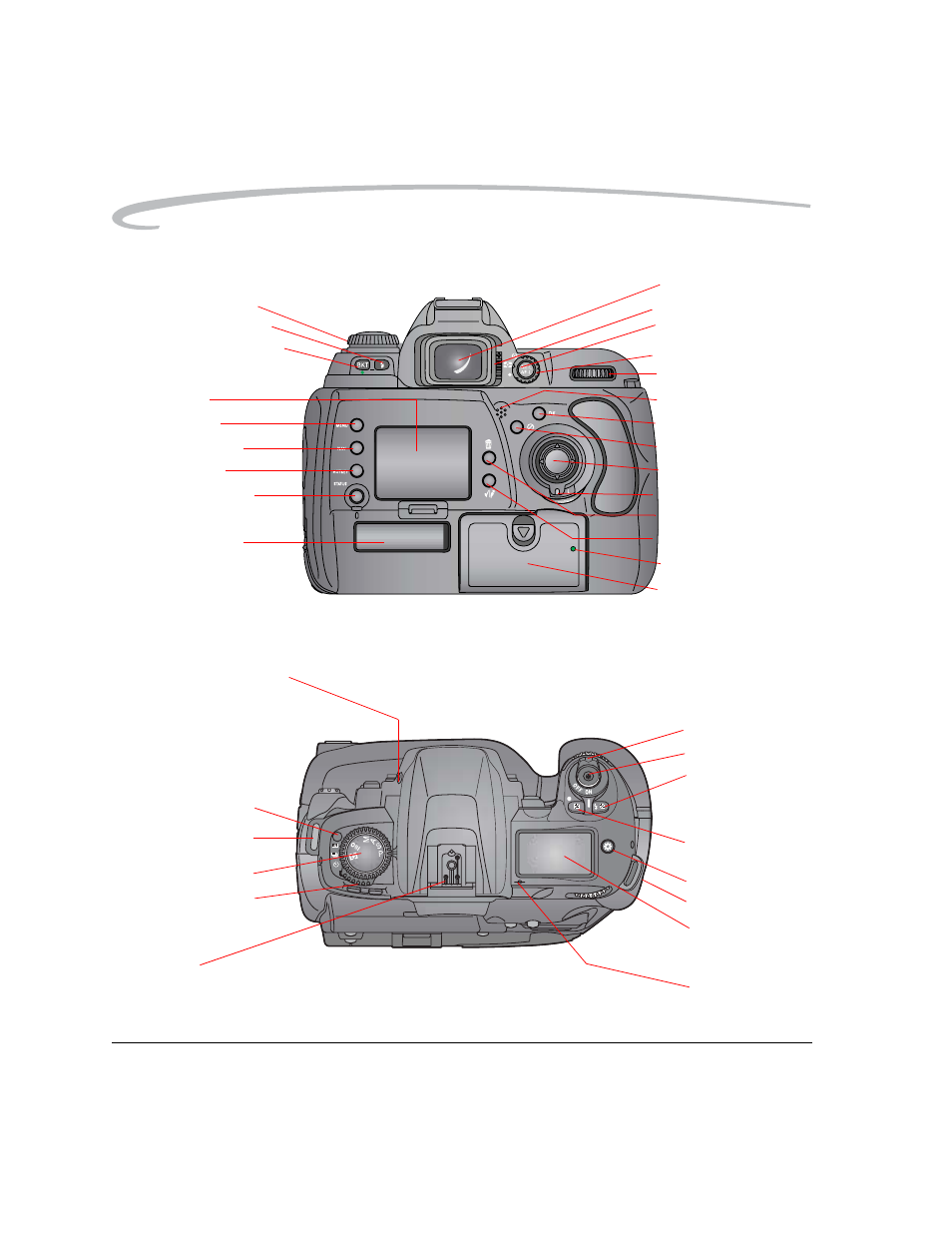 Camera back, Camera top, Camera back -2 camera top -2 | Kodak DCS Pro SLR/n User Manual | Page 22 / 244