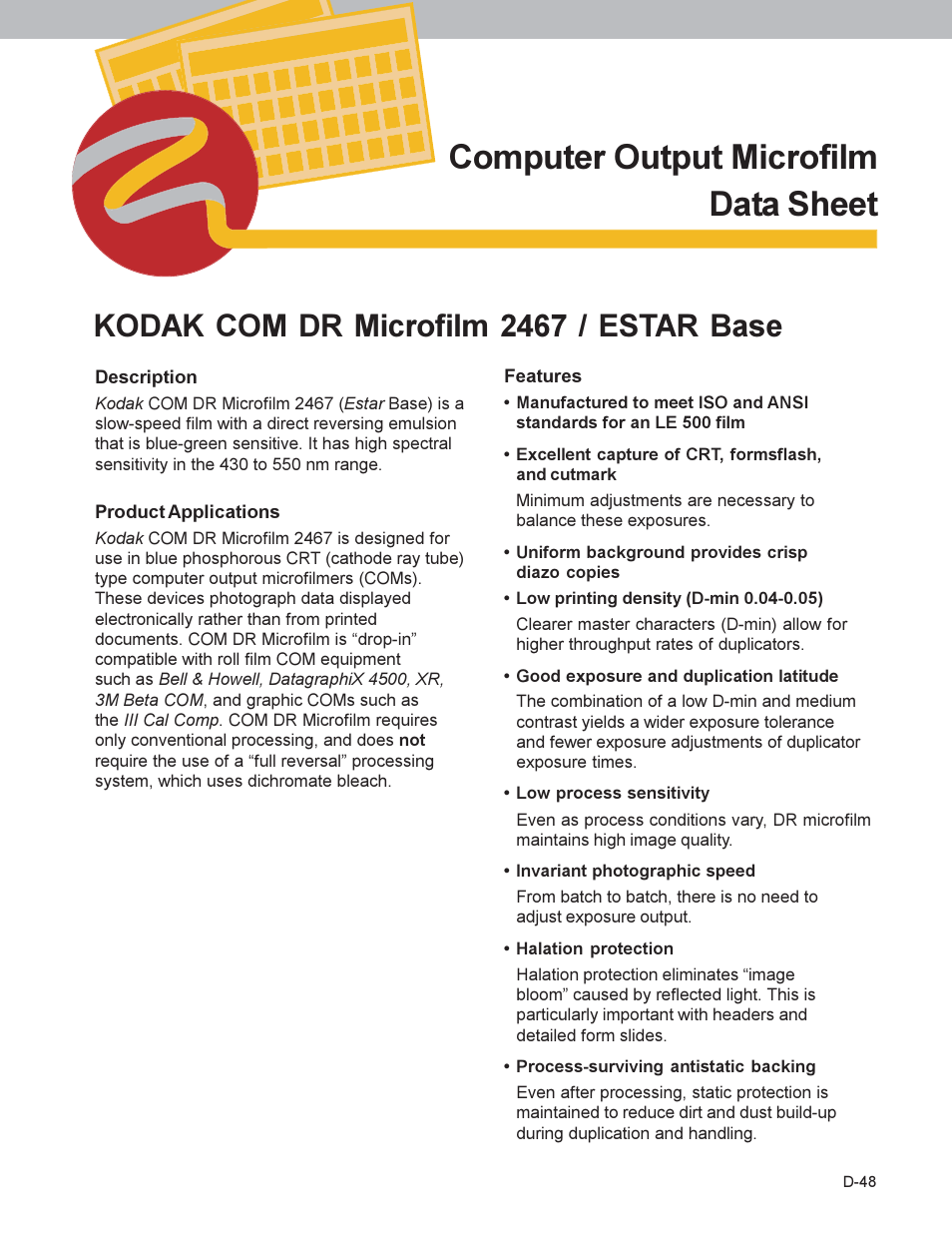 Kodak 2467 User Manual | 6 pages