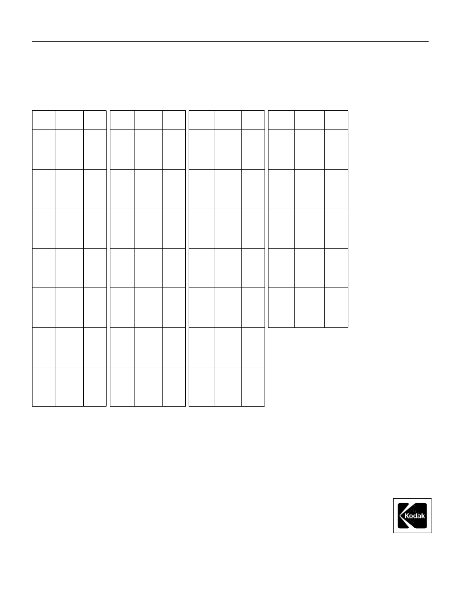 Simplified metric conversion tables, Temperature conversion table | Kodak CIS-106 User Manual | Page 2 / 2