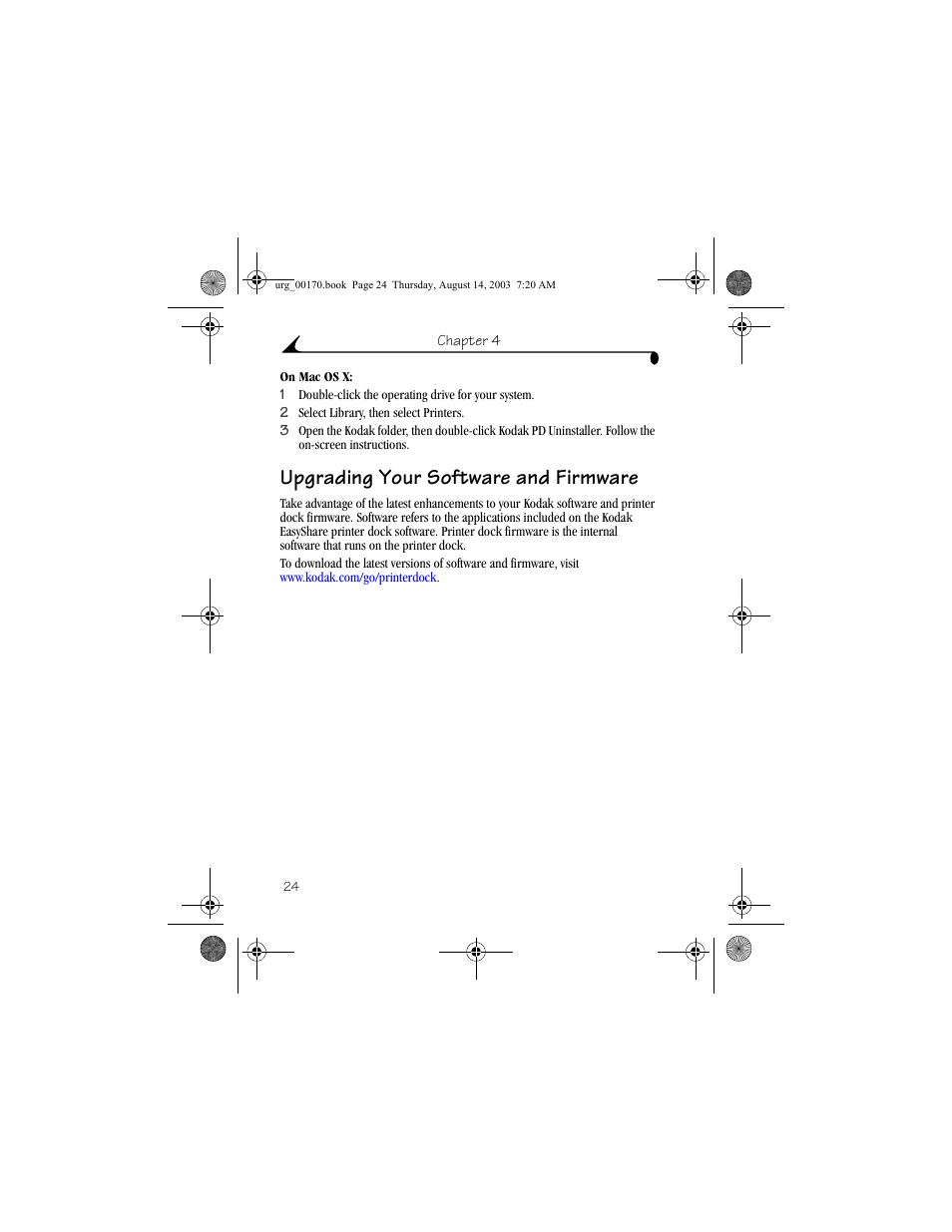 Upgrading your software and firmware | Kodak 4000 User Manual | Page 34 / 76