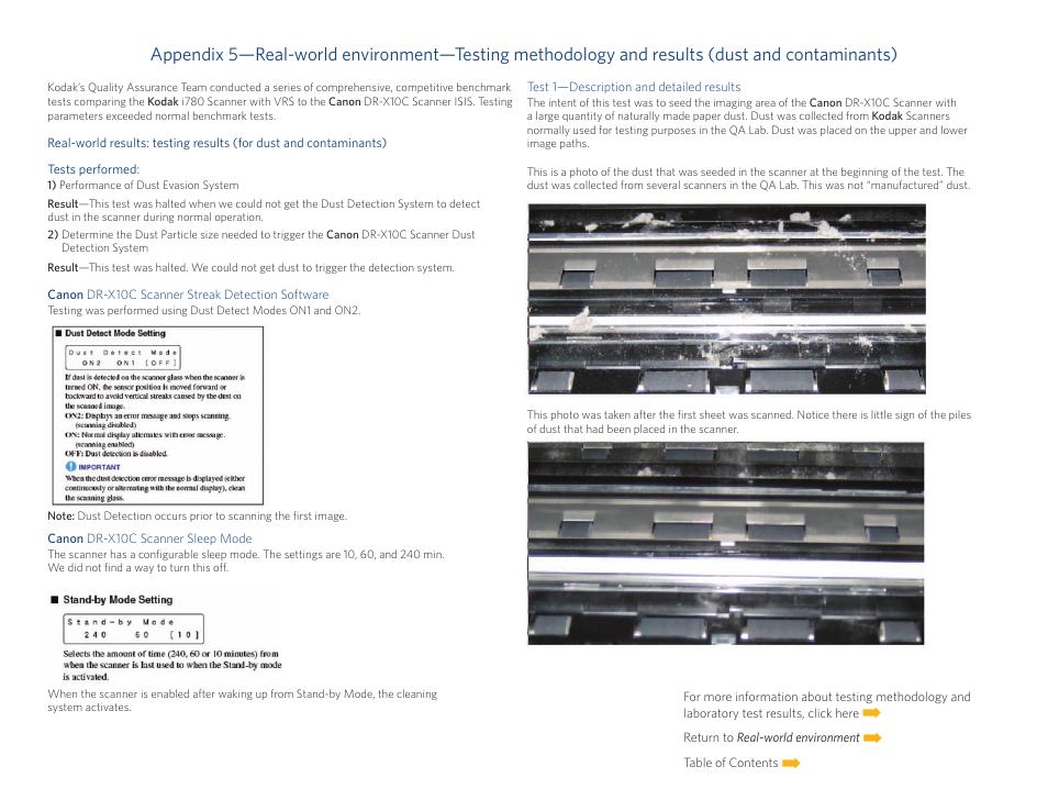 Ontaminants, click here, Esults, click here | Kodak I780 User Manual | Page 32 / 34